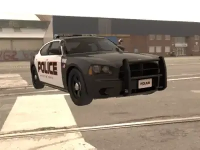 police car us  3D model