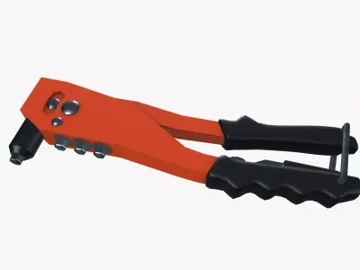 Rivet gun blister Low-poly 3D model