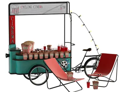 Cycling Cinema set 1 3D model