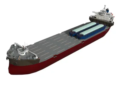 Heavy Lift Vessel lowpoly Low-poly 3D model