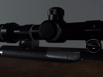 Hunting Rifle Remington Low-poly 3D model