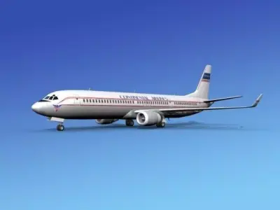 Boeing 737-900ER Continental 3D model