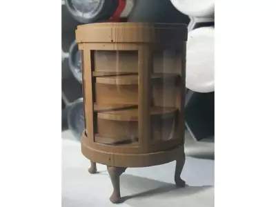Miniature queen anne display cabinet Free 3D print model