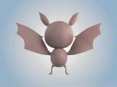 Cartoon Bat 3D model