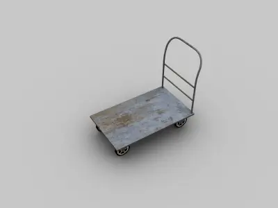 Trolley Cart Pack Low-poly 3D model