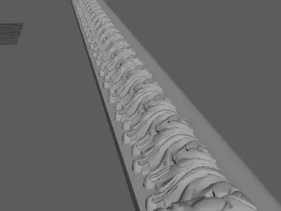 mirror gold frame 3D model