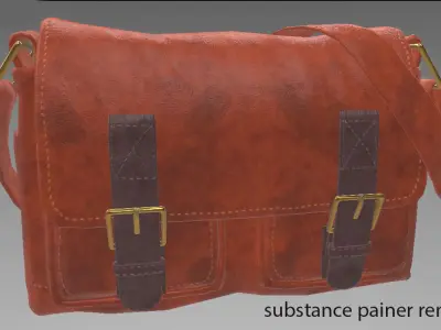 bag asset Low-poly 3D model