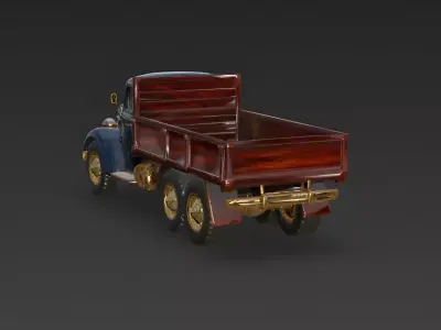Stylized Luxury Heavy Cargo Truck 3D Model Low-poly 3D model