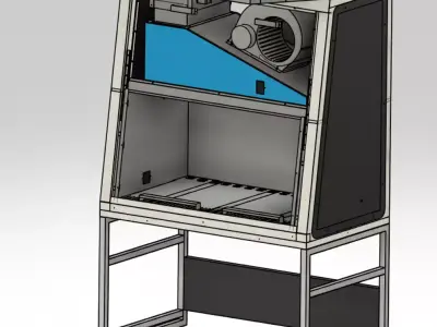 Biosafety Cabinet 4ft Vertical Laminar flow 3D model