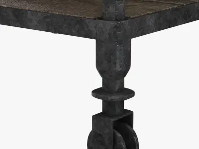 Restoration Hardware Dutch Industrial Side Table 3D model