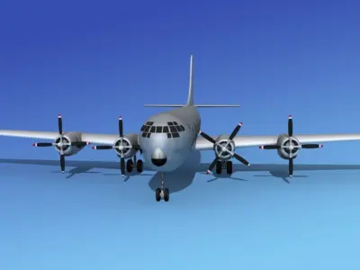 Boeing C-97 Stratofreighter Bare Metal 3D model