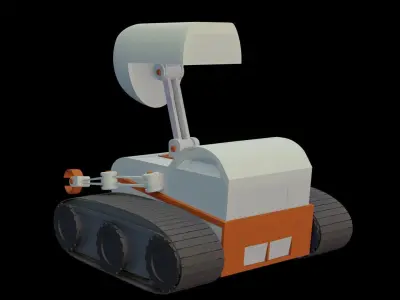 Small robot carrier Low-poly 3D model