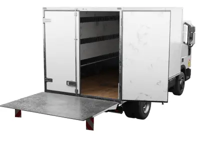 Iveco Eurocargo 100E18 2001 Box Truck Low-poly 3D model