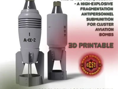  Ammunition of Russian Ukrainian war Printable Collection N2 3D Model Pack