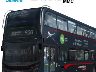 Alexander Dennis Enviro 400 MMC West Midlands Express Low-poly 3D model