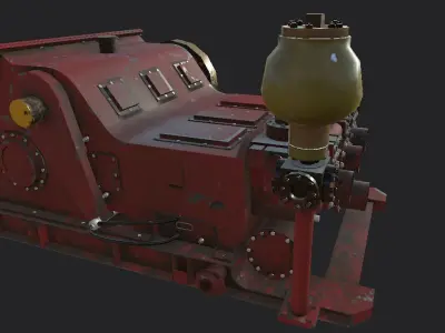 Mud Pump High-Detail Game-Ready for Unreal Engine And Unity Low-poly 3D model