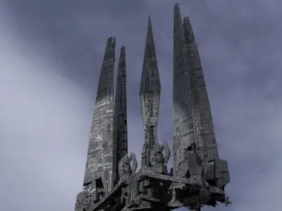 Cyberpunk Emperor Towers 2 designs 3D model