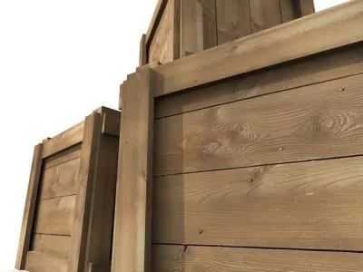 Stack of Simple Crates 3D model