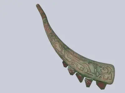 Mayan weapon Low-poly 3D model