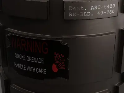 Smoke Grenade- Sci Fi Gadget Low-poly 3D model