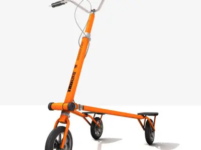 trikke orange scooter 3D model