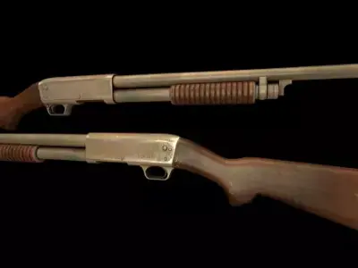 M37 Lowpoly Shotgun Low-poly 3D model