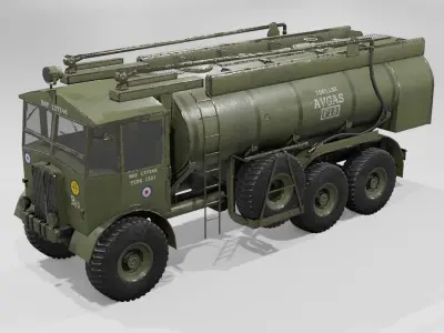 AEC Matador Fuel Bowser Low-poly 3D model