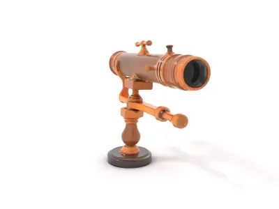 Antique Brass Telescope model pack Low-poly 3D model purchase