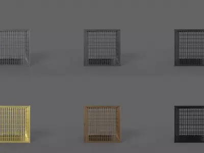 PBR Small Cage 1 Low-poly 3D model