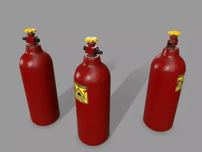 Propane Tank Low-poly 3D model 13