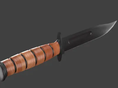Cabaret Knife Low-poly 3D model
