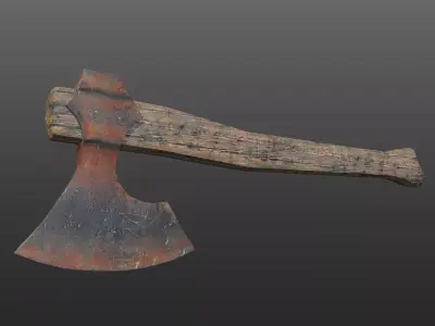 Axe game ready model Low-poly 3D model