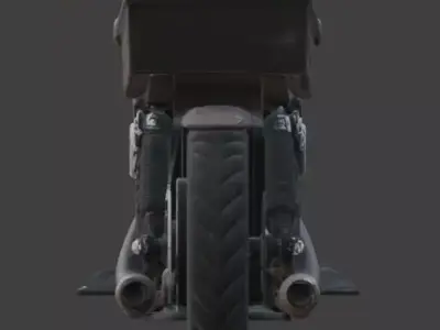 Demon-Possessed Skull Chopper 3D Model Low-poly 3D model