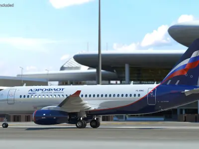 Sukhoi Superjet 100 with Saberlets 3D model