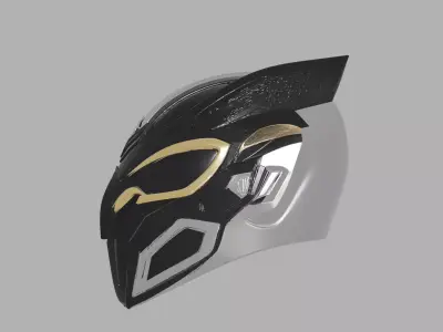 Sci Fi Black Panther Helmet 3D model