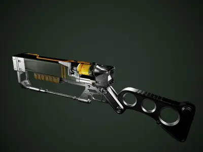 Fallout  AER9 Laser Rifle Low-poly 3D model