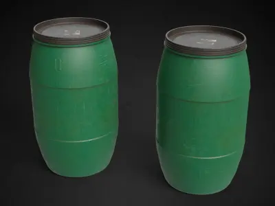 Plastic Drum Game-Ready Low-poly 3D model purchase