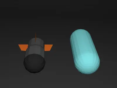 Bomber spaceship Free low-poly 3D model