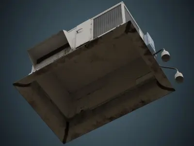 Rooftop AC Unit 6B Low-poly 3D model