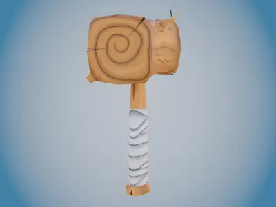 Stylized Mallet Free low-poly 3D model