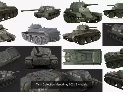 Tank Collection Mental ray 002 3D Model Pack