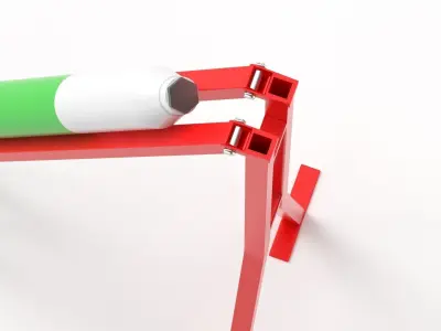 Qassam Rocket with launcher collection  3D model