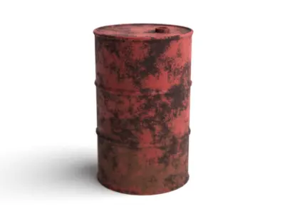 Game-Ready Metal Barrels with LODs Low-poly 3D model