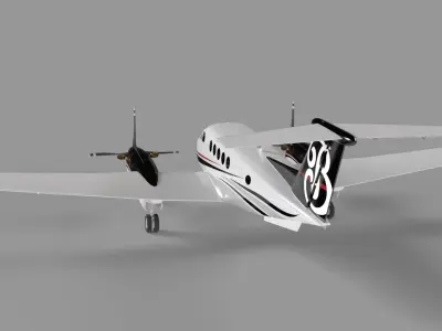 Beechcraft King Air Classic 3D model