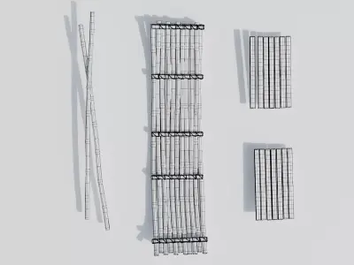 Raft 4k Low-poly 3D model