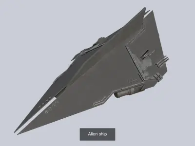 Alien ship collection 3D Model Pack