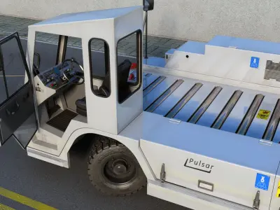 Rigged Airport Vehicles Collection1 3D model