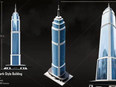 15 Newyork Building Collection-lowpoly 3D Model Low-poly 3D model