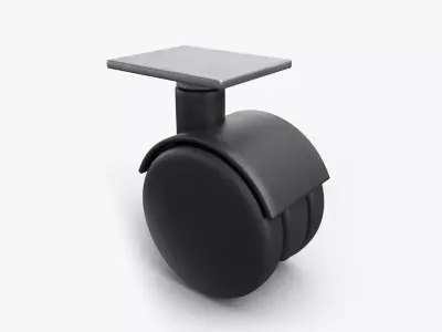 Plastic Caster Wheel  Low-poly 3D model
