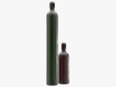 Gas Cylinder Textured 3D model